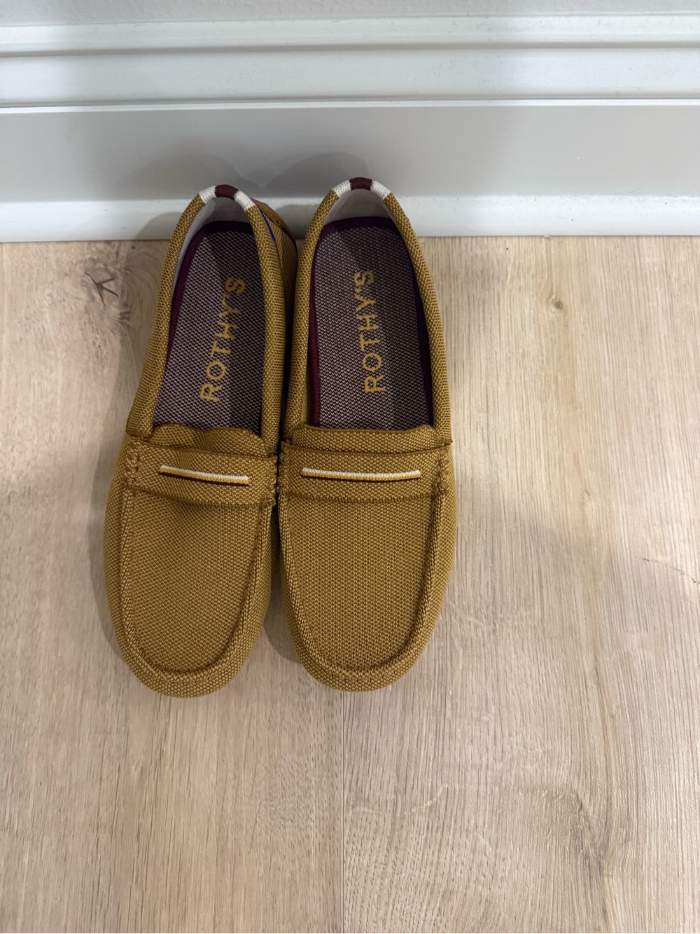 Rothy's Women’s Mustard Knit Driver Loafers 8.5 NEW